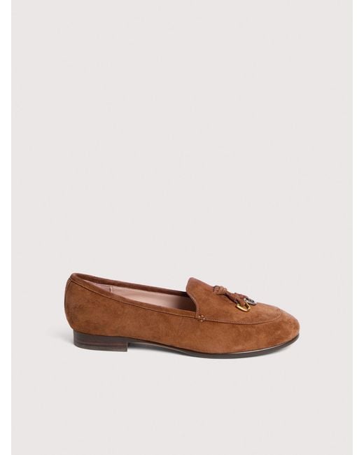 Coccinelle Brown Smooth Leather Loafers Loop Suede