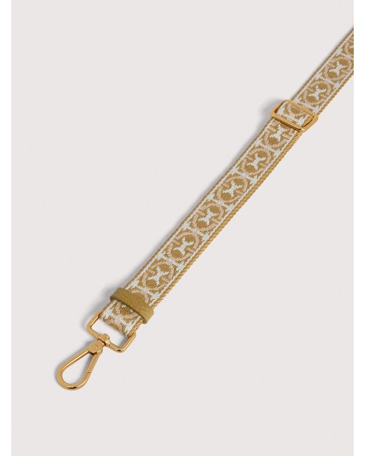 Coccinelle Metallic Fabric Shoulder Strap Monogram