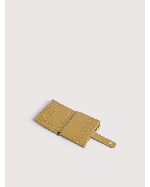 Coccinelle Natural Small Grained Leather Wallet Metallic Medium