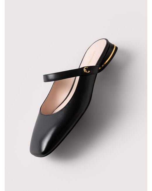 Coccinelle Black Smooth Leather Clogs C-Everyday