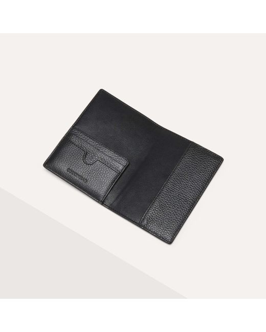 Coccinelle Black Grained Leather Passport Holder Smart To Go