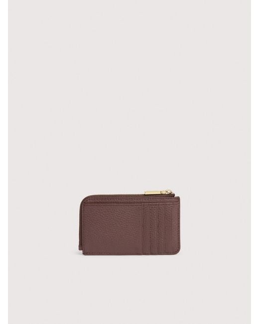 Coccinelle Multicolor Grained Leather Card Holder Metallic