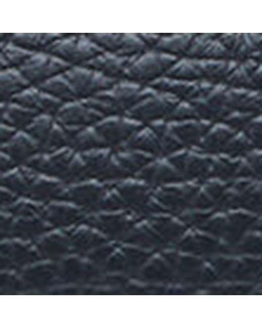 Coccinelle Blue Grained Leather Handbag Klichè Medium