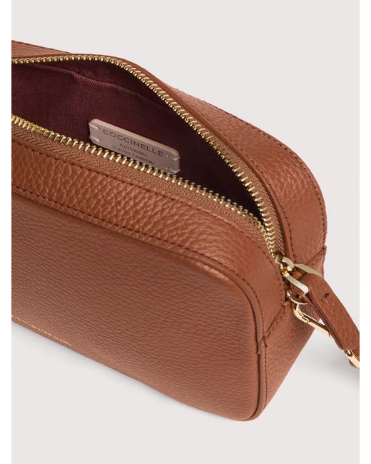 Coccinelle Multicolor Grained Leather Crossbody Bag Tebe Small