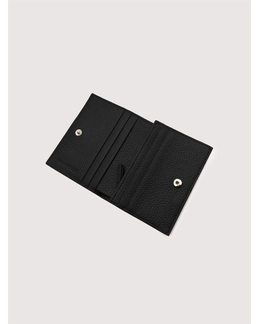 Coccinelle Black Small Grainy Leather Purse Metallic Small