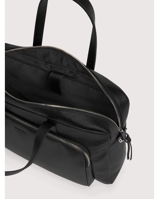 Coccinelle Black Grained Leather Handbag Smart To Go Paki Large