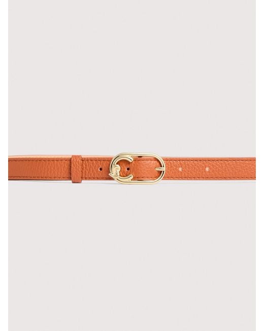 Coccinelle White Grained Leather Belt C-Me
