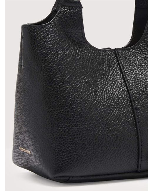 Coccinelle Black Grained Leather Handbag C-Easy Small