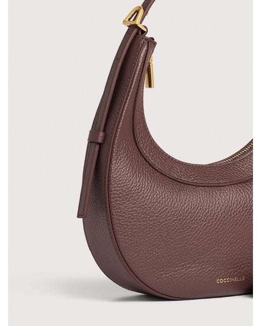 Coccinelle Pink Grained Leather Minibag Whisper Mini