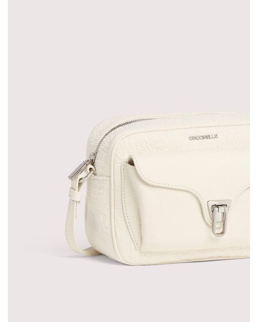 Coccinelle Natural Shells Textured Fabric Crossbody Bag Beat Small