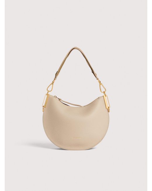 Coccinelle Natural Two-Sided Leather Shoulder Bag Sunup Small