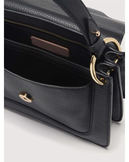 Coccinelle Blue Grained Leather Handbag C-Me Small