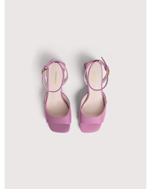 Coccinelle Pink Smooth Leather Sandals C-Everyday
