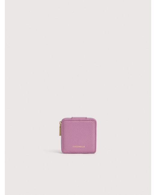 Coccinelle Pink Grained Leather Jewellery Case Jewelry Small