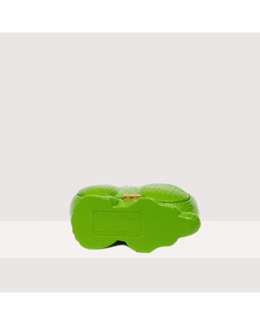 Borsa a tracolla in Plastica di recupero e Pelle con grana Rabbit Bag di Coccinelle in Green