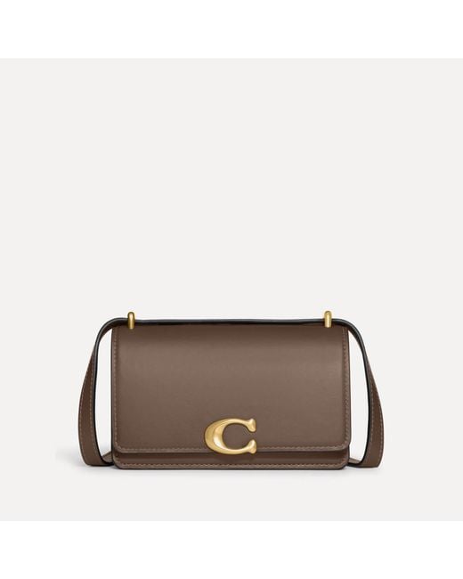 COACH Brown Bandit Luxe Leather Crossbody Bag