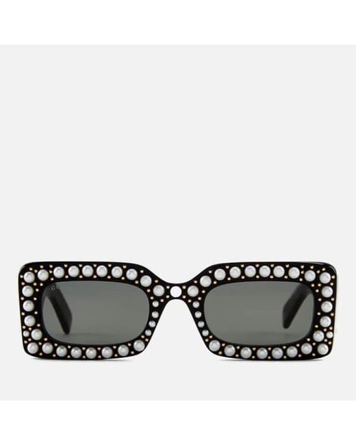 Gucci Multicolor Women's Pearl Square Sunglasses