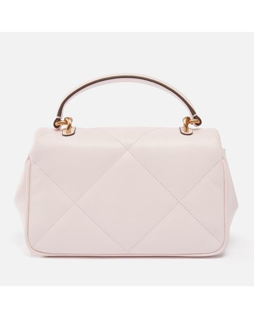 Tory Burch Pink Kira Diamond Quilted Leather Bag