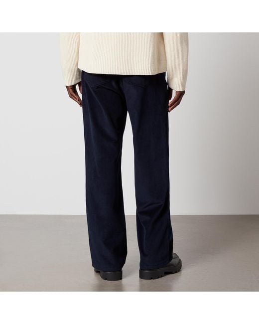 AMI Natural Cotton-Corduroy Wide-Leg Trousers for men