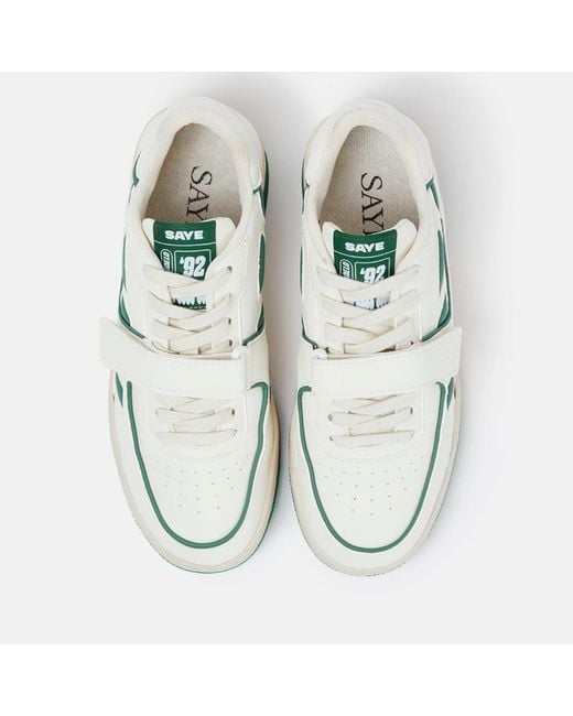 SAYE Green M'92 Bold Vegan Leather Trainers for men