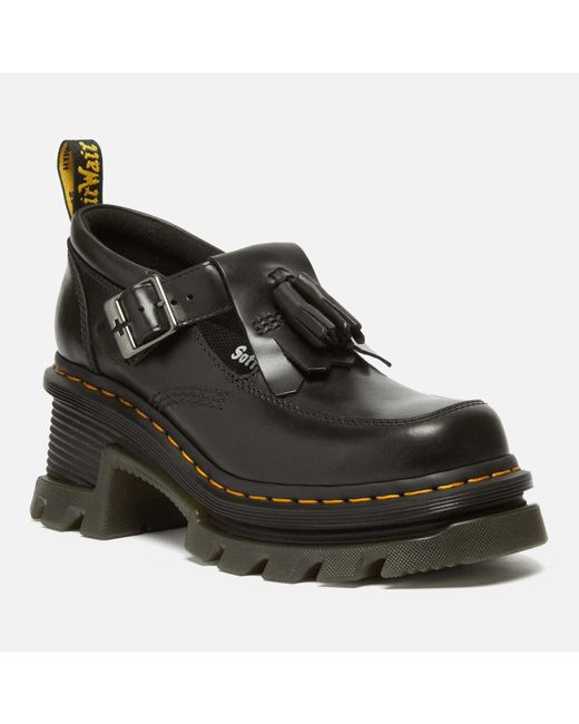 Dr. Martens Black Corran Leather Heeled Mary-Jane Shoes