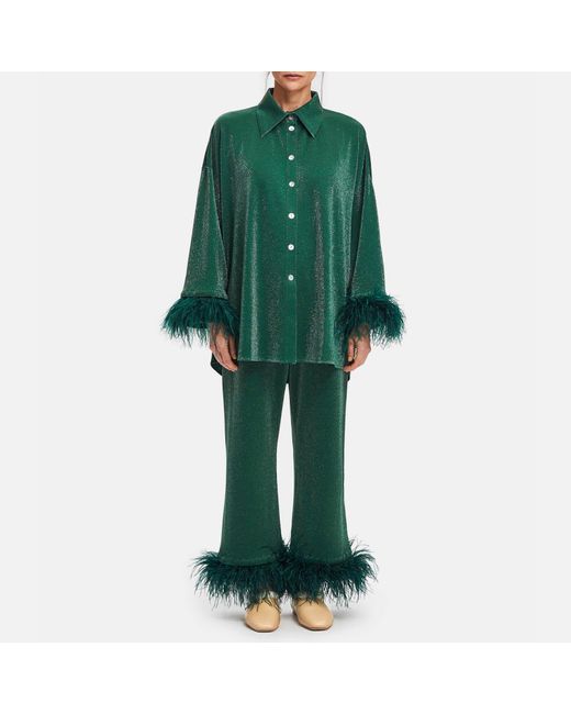 Sleeper Green Cosmos Lurex Pyjama Set