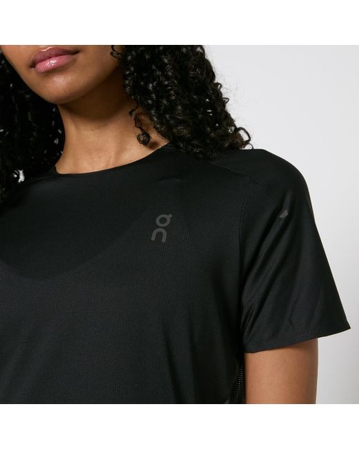 On Shoes Black Performance Stretch-jersey T-shirt