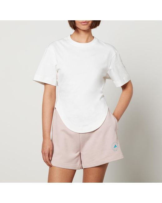 Adidas By Stella McCartney White Smc Organic Cotton-Jersey T-Shirt