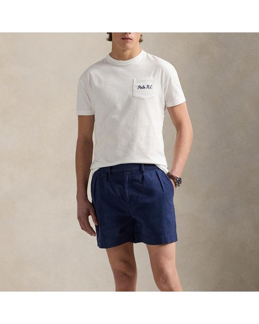 Polo Ralph Lauren White Custom Slim Fit Back Logo Bear Cotton T-Shirt for men