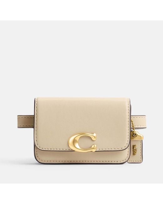 COACH Natural Bandit Luxe Refined Calf Leather Card Belt Bag