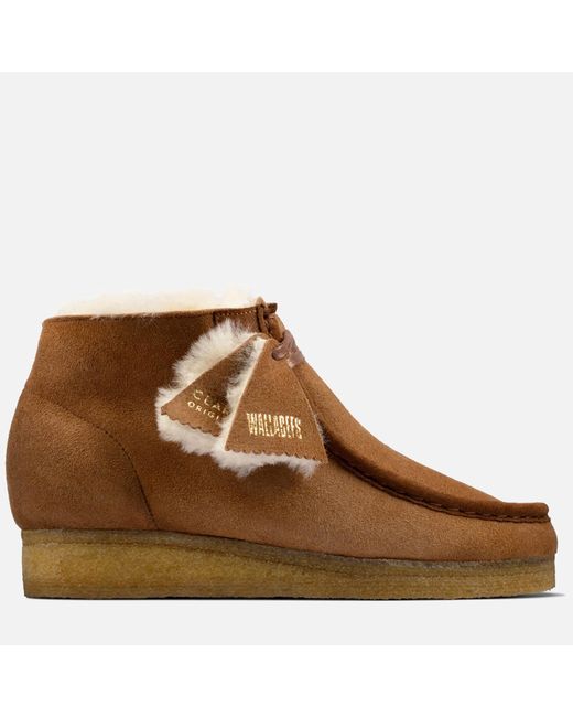 Clarks Brown Warm Lined Pack' Wallabee Boots