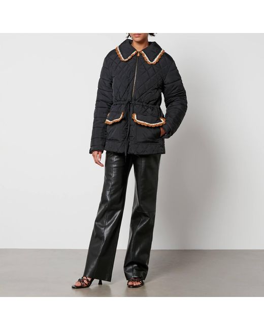 TACH Blossom Quilted Jacket in Black Lyst