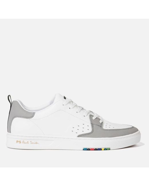PS by Paul Smith White Cosmo Leather Basket Trainers for men