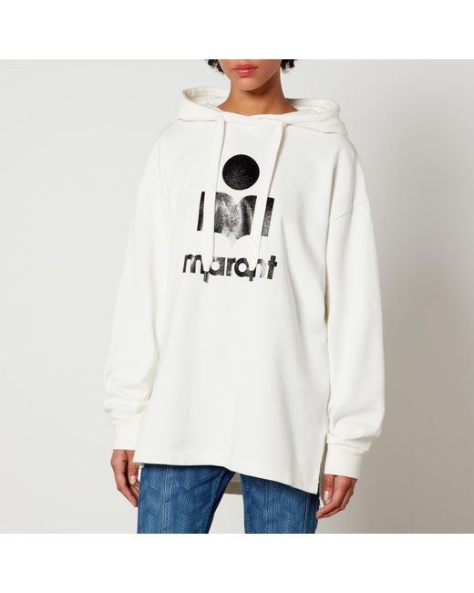 Isabel Marant White Marly Cotton-Blend Jersey Hoodie