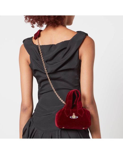 Vivienne Westwood Archive Yasmine Velvet Mini Bag in Red | Lyst