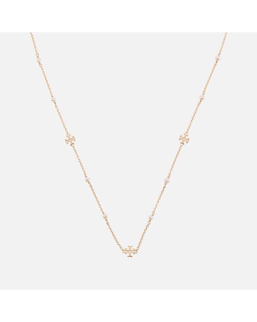 Tory Burch Metallic Delicate Kira Pearl Gold-tone Necklace