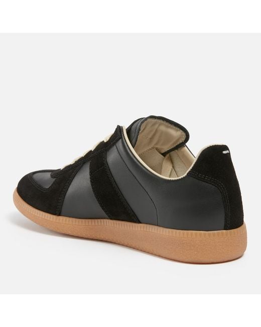 Maison Margiela Black Suede And Leather Replica Trainers