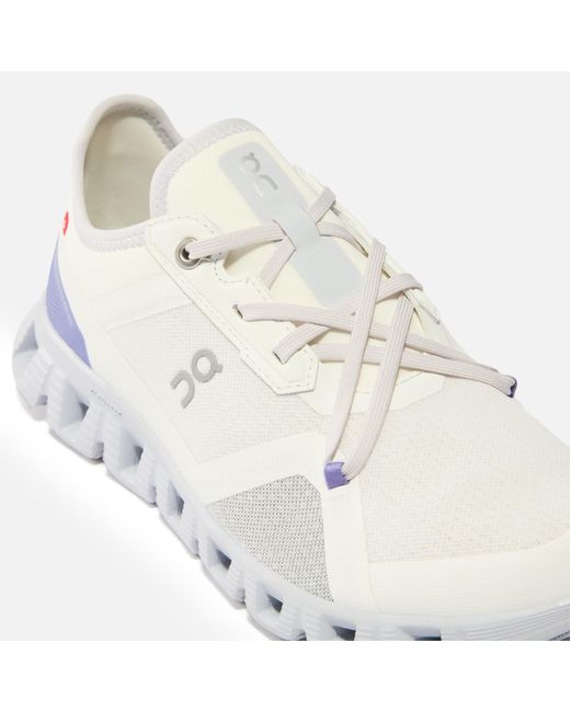 On Shoes White Cloud X 3 Mesh Running Trainers