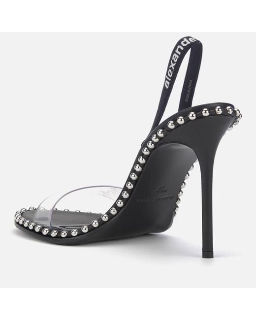 Alexander Wang Metallic Nova Faux Leather Heeled Sandals
