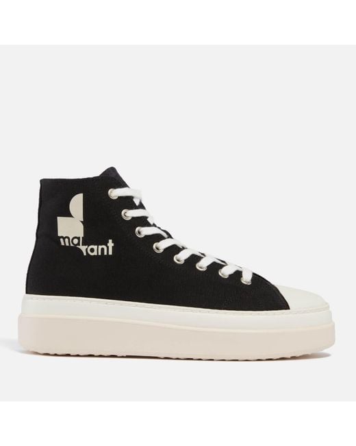 Isabel Marant Black Canvas Austen High Sneakers