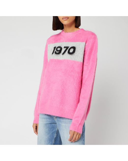 Bella Freud 1970 Crew Neck Jumper in Pink Lyst UK