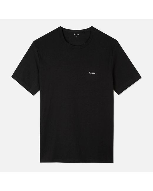 Paul Smith Black Loungewear Three-Pack Organic Cotton-Jersey T-Shirts for men