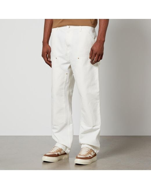 Carhartt WIP White Carhartt Double Knee Cotton Trousers for men