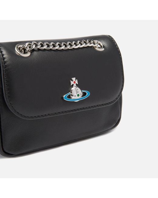 Vivienne Westwood Black Small Nappa Leather Shoulder Bag