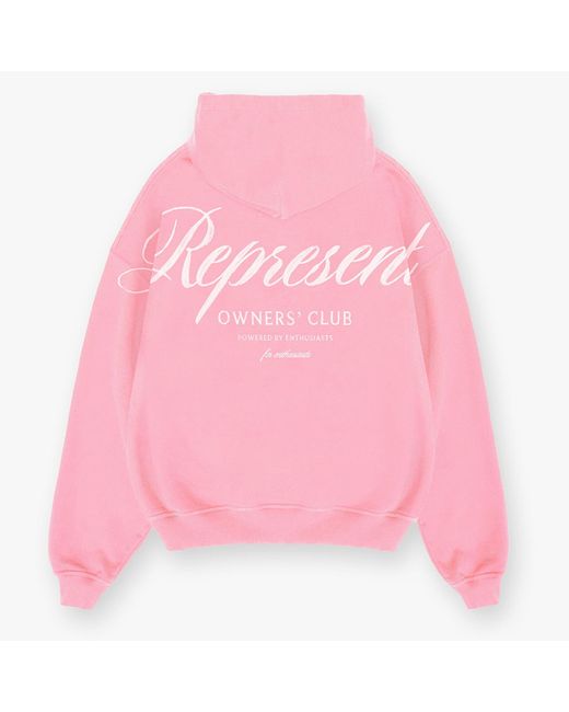 Represent Pink Owner's Club Script Cotton-Jersey Hoodie for men