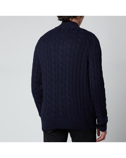 Polo Ralph Lauren Roving Cotton Half Zip Jumper in Blue for Men | Lyst UK