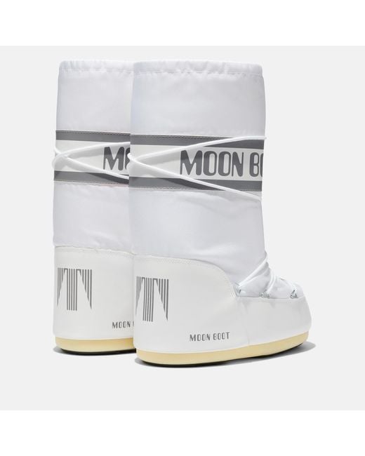 Moon Boot White Icon Nylon Snow Boots