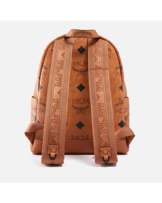 MCM Brown Stark Maxi Nappa Leather Backpack