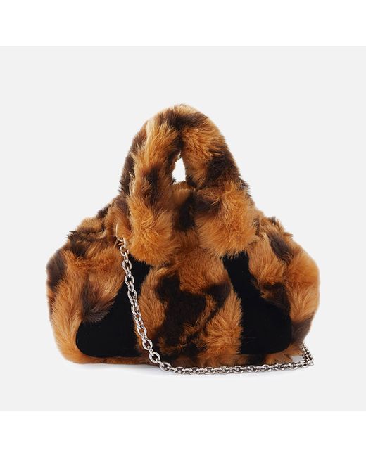 Vivienne Westwood Brown Archive Yasmine Faux Fur Mini Bag