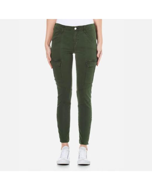 J Brand Green Women's Houlihan Mid Rise Cargo Trousers